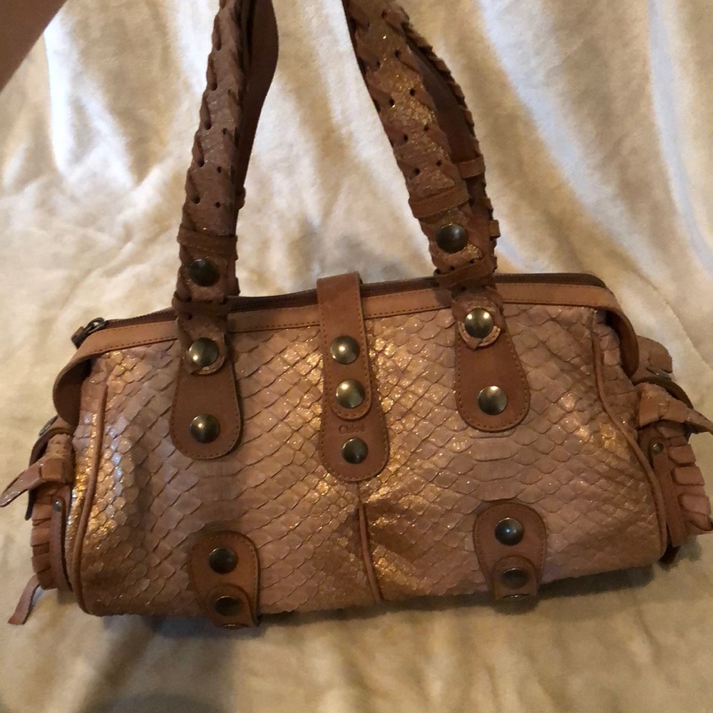 Tan and brown Chloé handbag